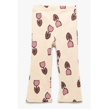 Pantaloni striati cu imprimeu