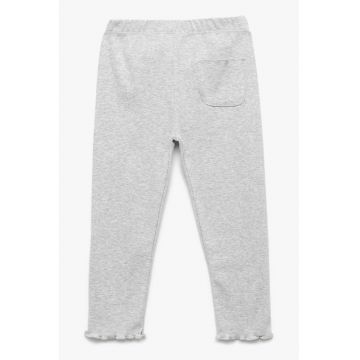 Pantaloni tricotati fin cu talie elastica