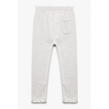 Pantaloni tricotati fin cu talie elastica
