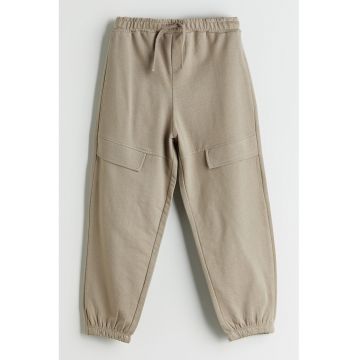 Pantaloni uni din amestec de bumbac