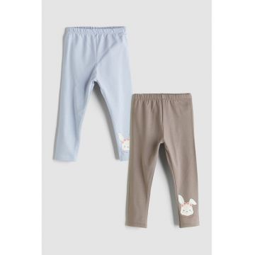 Set de pantaloni regular fit cu imprimeu grafic - 2 piese