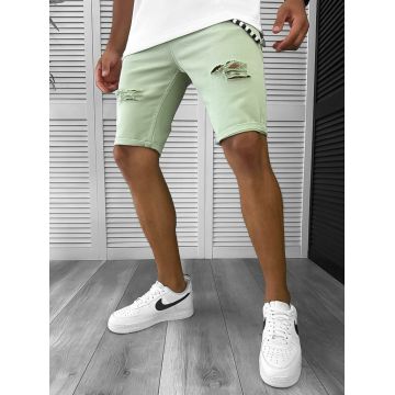 Blugi barbati scurti conici verzi 12801 B14-5.1 Blugi barbati scurti conici verzi 12801 B14-5.1