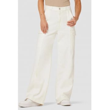 Blugi cargo din denim - cu buzunare laterale aplicate HD1