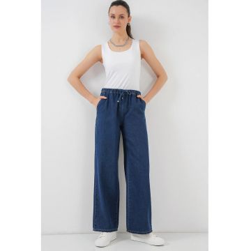 Blugi dama  BDART Comfort - picior lat - bleumarin - denim