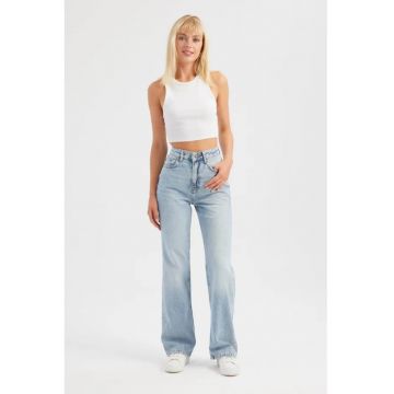 Blugi dama  talie inalta - croi drept - denim - XXL