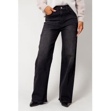 Blugi lungi regular din denim Black 18248