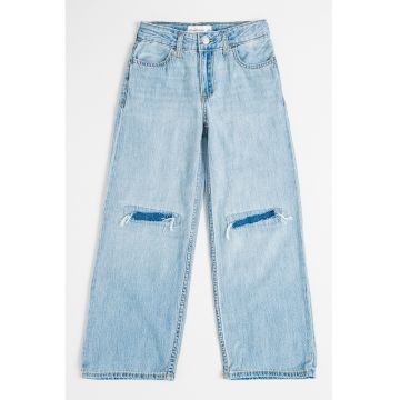 Blugi relaxed fit cu talie medie