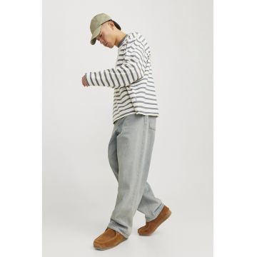 n - Blugi cu croiala baggy si model uni