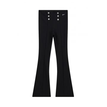 Pantaloni cu croiala ampla si nastur decorativi