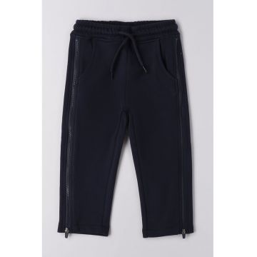 Pantaloni de trening din amestec de bumbac cu snur