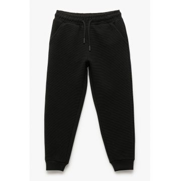 Pantaloni de trening striati cu snur