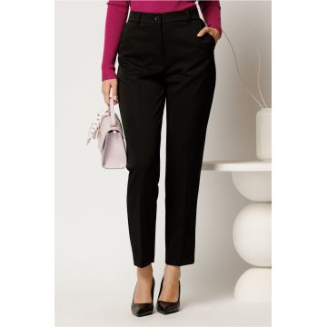 Pantaloni negri office din stofa