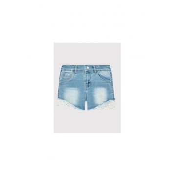 Pantaloni scurti din denim fete  13197440 - Bumbac/Poliester reciclat - 128 CM - Albastru