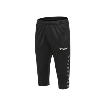Pantaloni sport 3/4 baieti -  poliester - negru - 176cm