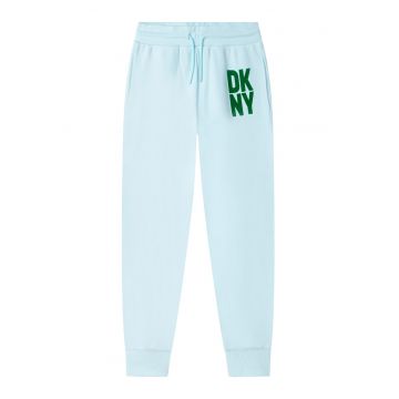 Pantaloni sport cu detaliu logo contrastant