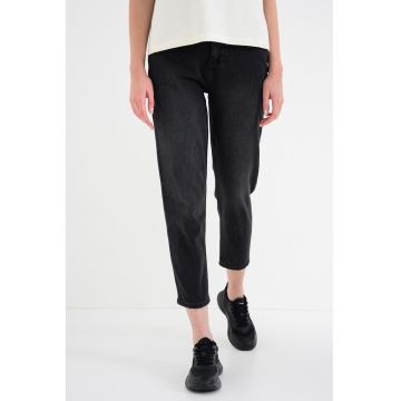 Blugi crop cu talie inalta Charlotte