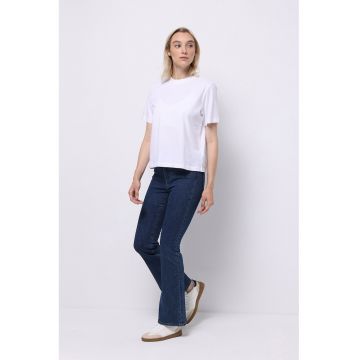 Blugi cu croiala bootcut si talie medie Blugi cu croiala bootcut si talie medie