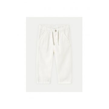 Pantaloni baieti  1580 - Bumbac/In - 4 ani - Alb