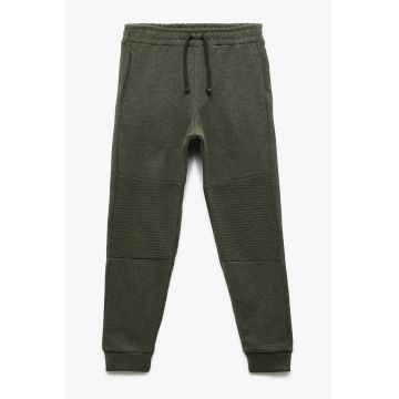 Pantaloni de trening cu talie medie si snururi