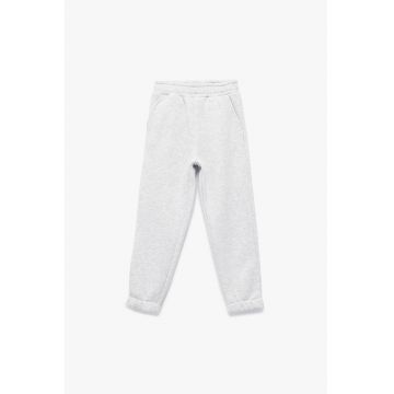 Pantaloni de trening din bumbac cu snur