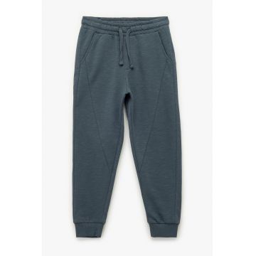 Pantaloni de trening din bumbac cu snur