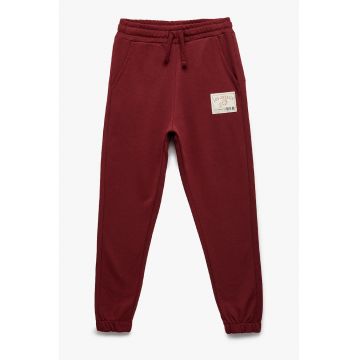 Pantaloni de trening din bumbac cu talie ajustabila Pantaloni de trening din bumbac cu talie ajustabila