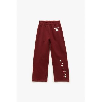 Pantaloni de trening din bumbac cu talie medie