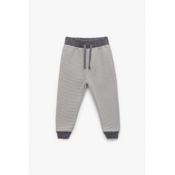 Pantaloni din amestec de bumbac cu dungi
