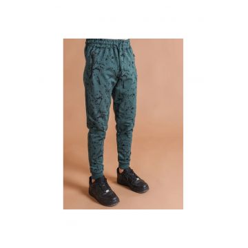 Pantaloni din bumbac - cu buzunare - pentru baieti - 9-10