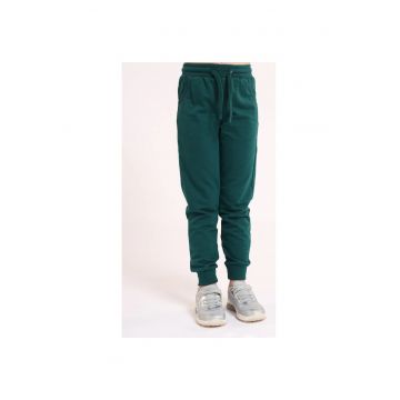 Pantaloni din bumbac cu manseta elastica - pentru fetite