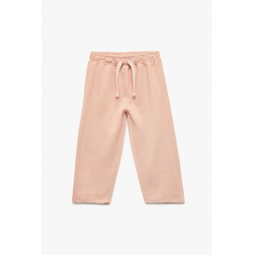 Pantaloni din bumbac cu talie medie