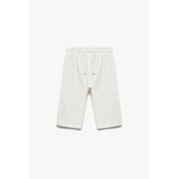 Pantaloni din bumbac cu talie medie