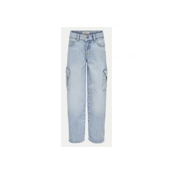 Pantaloni fete  15344508 - Bumbac - Albastru