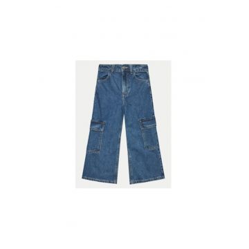Pantaloni fete -  304279966 - Bumbac - Albastru