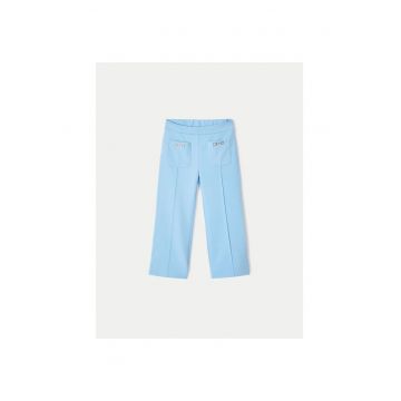 Pantaloni fete  3552 - Viscoza/Poliamida - Albastru deschis