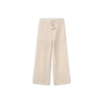 Pantaloni fete  6535 - Bumbac/Poliester - Bej