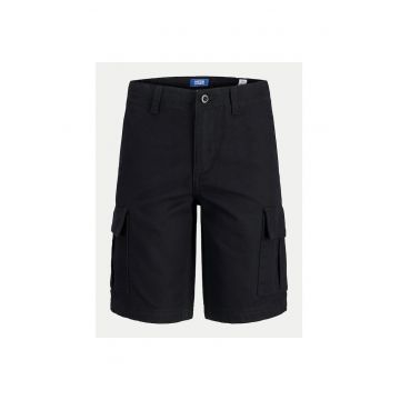 Pantaloni scurti baieti Jack Jones Junior - 12268381 - Bumbac - Negru