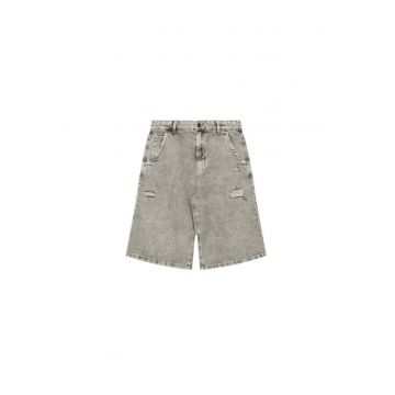 Pantaloni scurti din denim baieti  4AD7C9045 - Bumbac - Gri