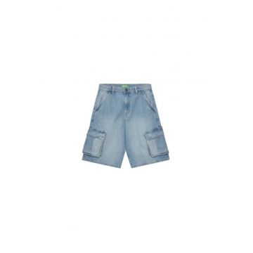 Pantaloni scurti din denim baieti  4KEHC9041 - Bumbac - Albastru