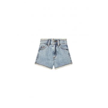 Pantaloni scurti din denim fete  4UTPG902K - Bumbac/Lyocell - Albastru