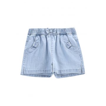 Pantaloni scurti din denim fete  WC5119401HGK - Bumbac - Albastru deschis