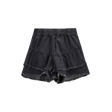 Pantaloni scurti din denim fete  WC5119401TGJ - Bumbac - Negru
