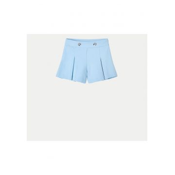 Pantaloni scurti fete  3201 - Viscoza/Poliamida - Albastru deschis