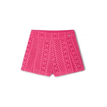 Pantaloni scurti fete  3285 - Bumbac - Rosu