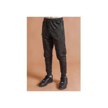 Pantaloni sport din bumbac - cu buzunare - pentru baieti - 7-8