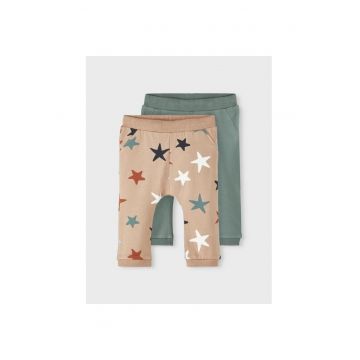 Set 2 perechi pantaloni copii -  814710 - Bej/Verde - Bumbac