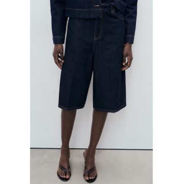 Bermude de denim - Albastru inchis