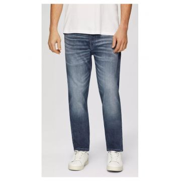 Blugi bărbați Mauro cu aspect decolorat - croială Conică - Albastru închis - Albastru inchis