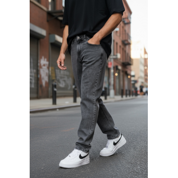 Blugi barbati baggy gri 1116