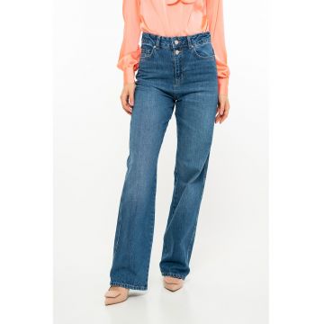Blugi bootcut cu talie inalta Luana - Albastru